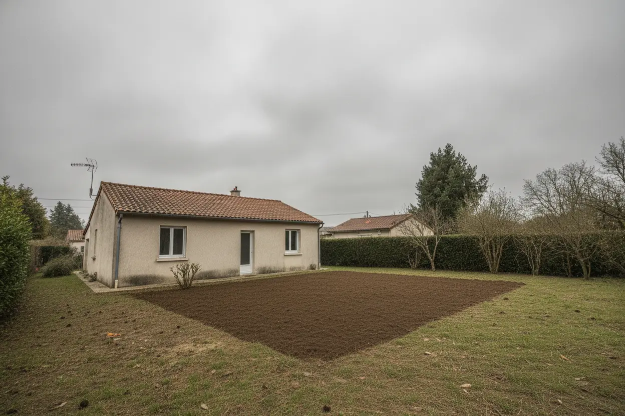 Jardin sécurisé après démontage de pin à Saint-Hilaire-de-Brethmas